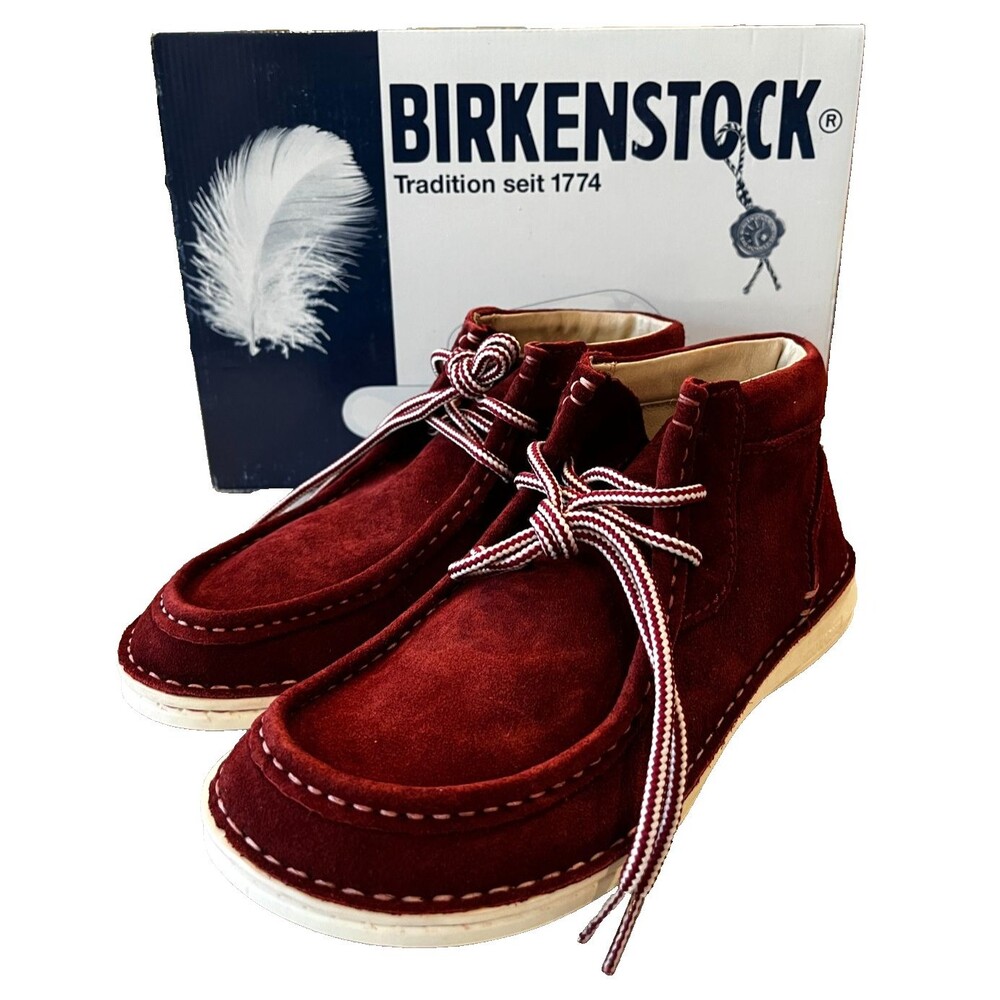 Birkenstock Pasadena High Rust Red Suede Shoes NEW in Box Size 36 Narrow 5.5